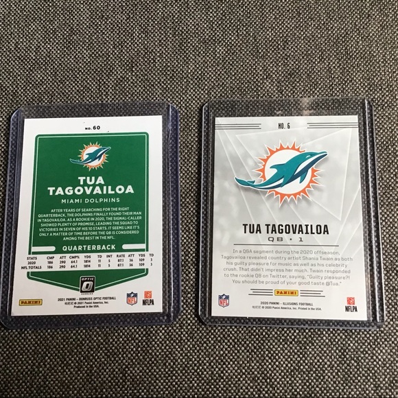 Tua Tagovailoa Rookie Card 2020 Panini Illusions & Optic Football Miami Dolphins - Picture 3 of 3
